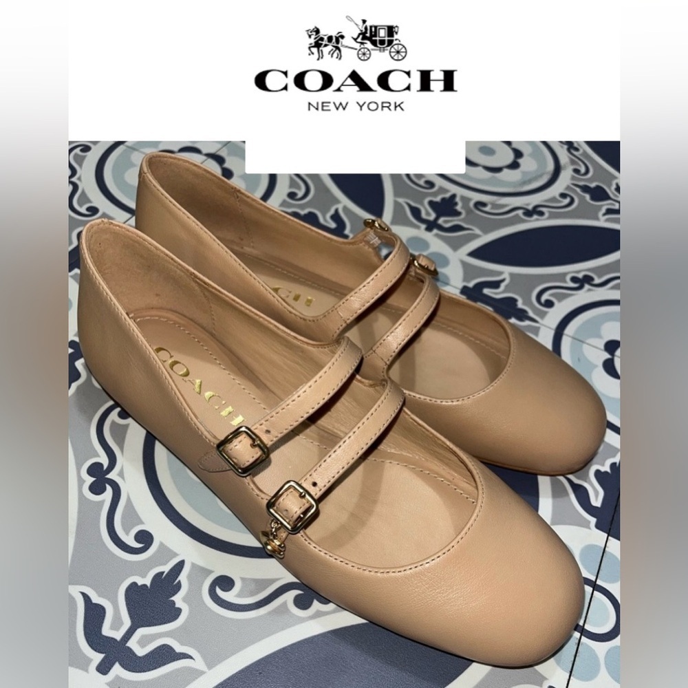 Coach Women's Whitley Leather Mary Jane Flat, Size 5.5B - Picture 4 of 16